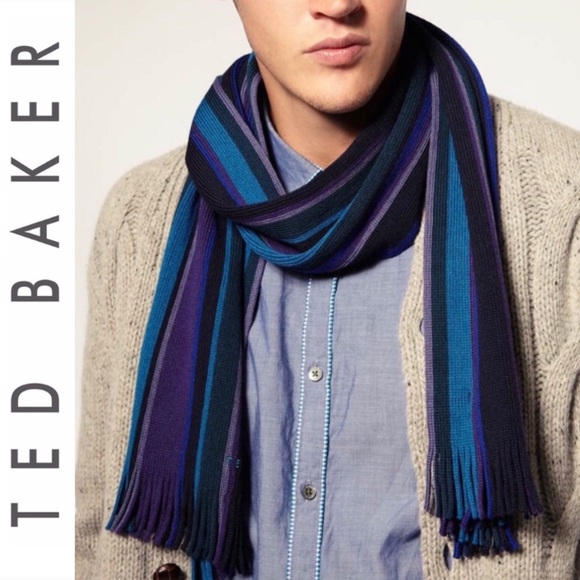 Ted Baker London Other - Ted Baker Men’s 100% Wool Striped Fringe scarf